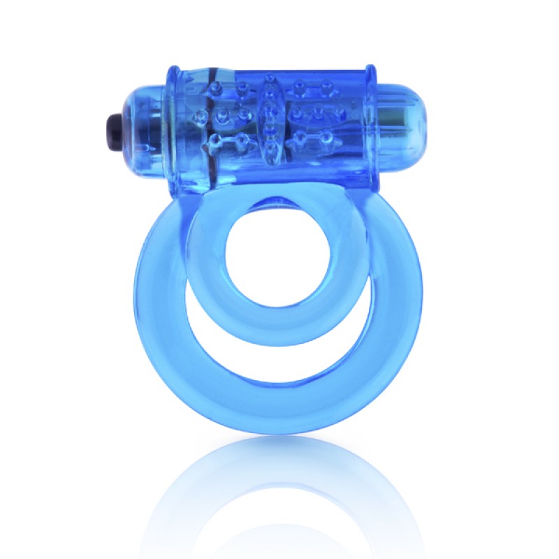 Screaming O DoubleO 6 Vibrating Cock Ring Erection Enhancer - Blue
